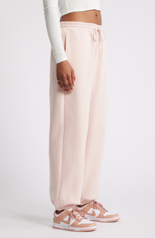 Shop Bp. Oversize Fleece Joggers In Pink Sepia