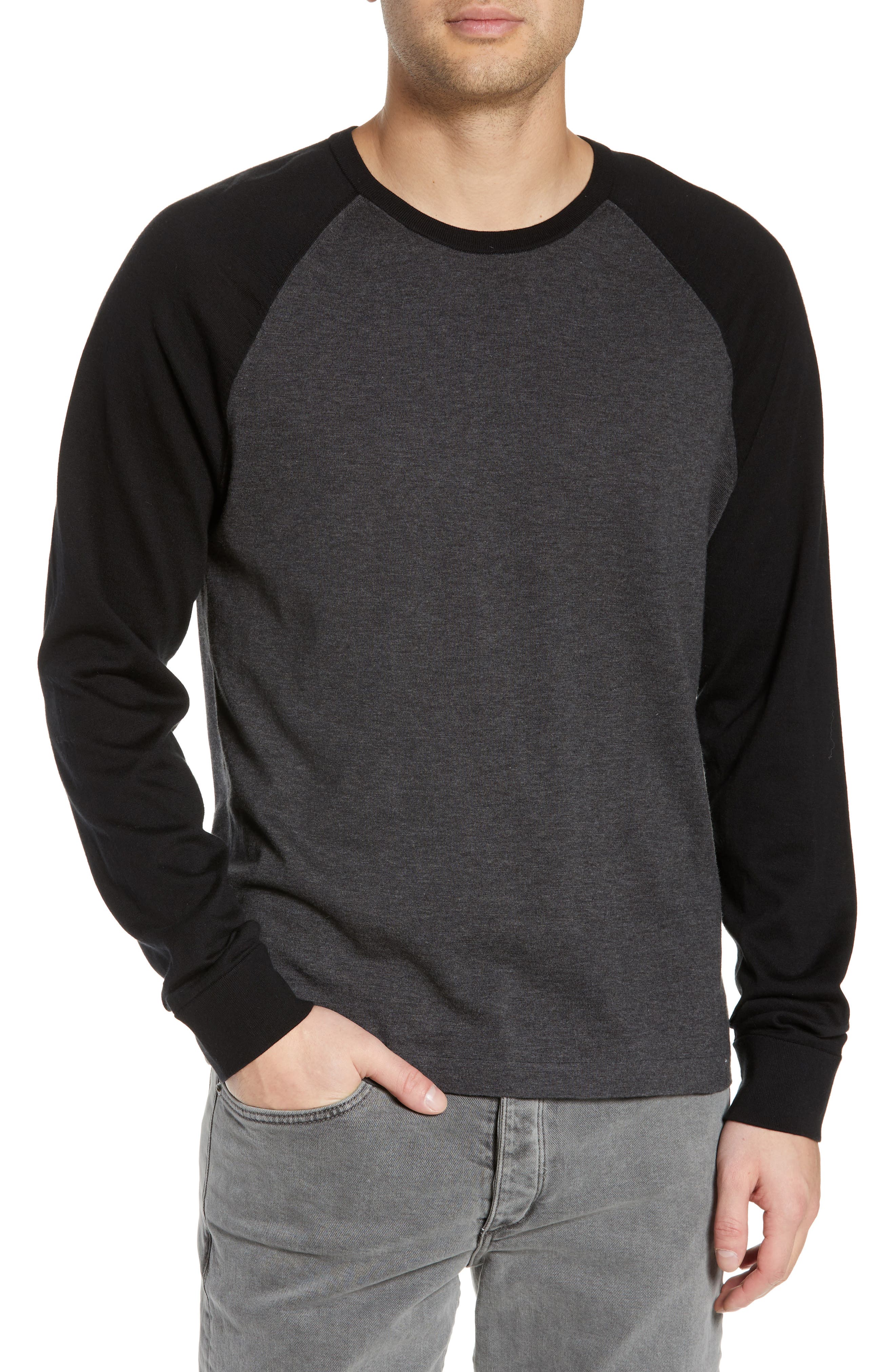 James Perse Jersey Crewneck Sweater, Grey