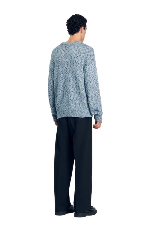 Shop Sandro Marled Knit Sweater In Sky Blue