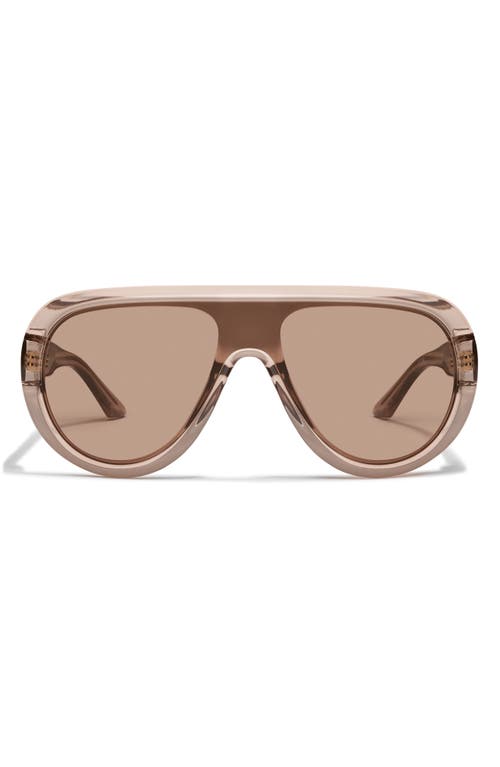 Shop Quay Set List 54mm Aviator Sunglasses In Doe/tan