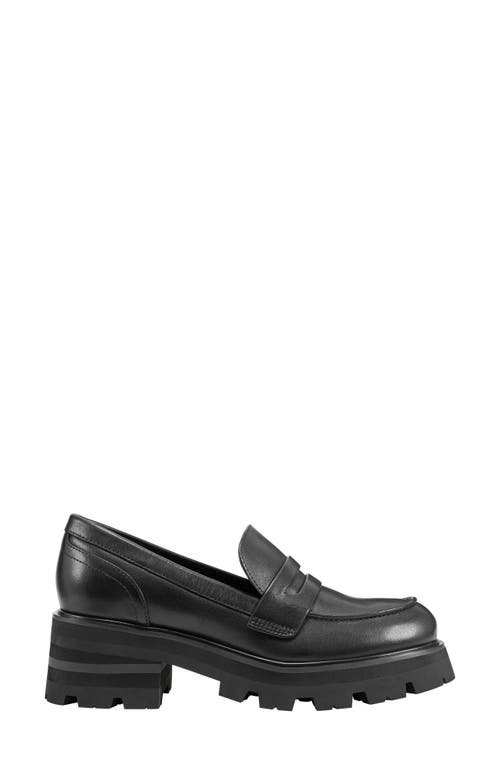 Shop Marc Fisher Ltd Latika Platform Loafer In Black/black