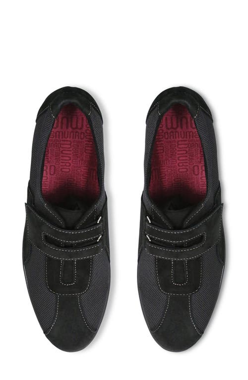 Munro Joliet Sneaker In Black Fabric/suede
