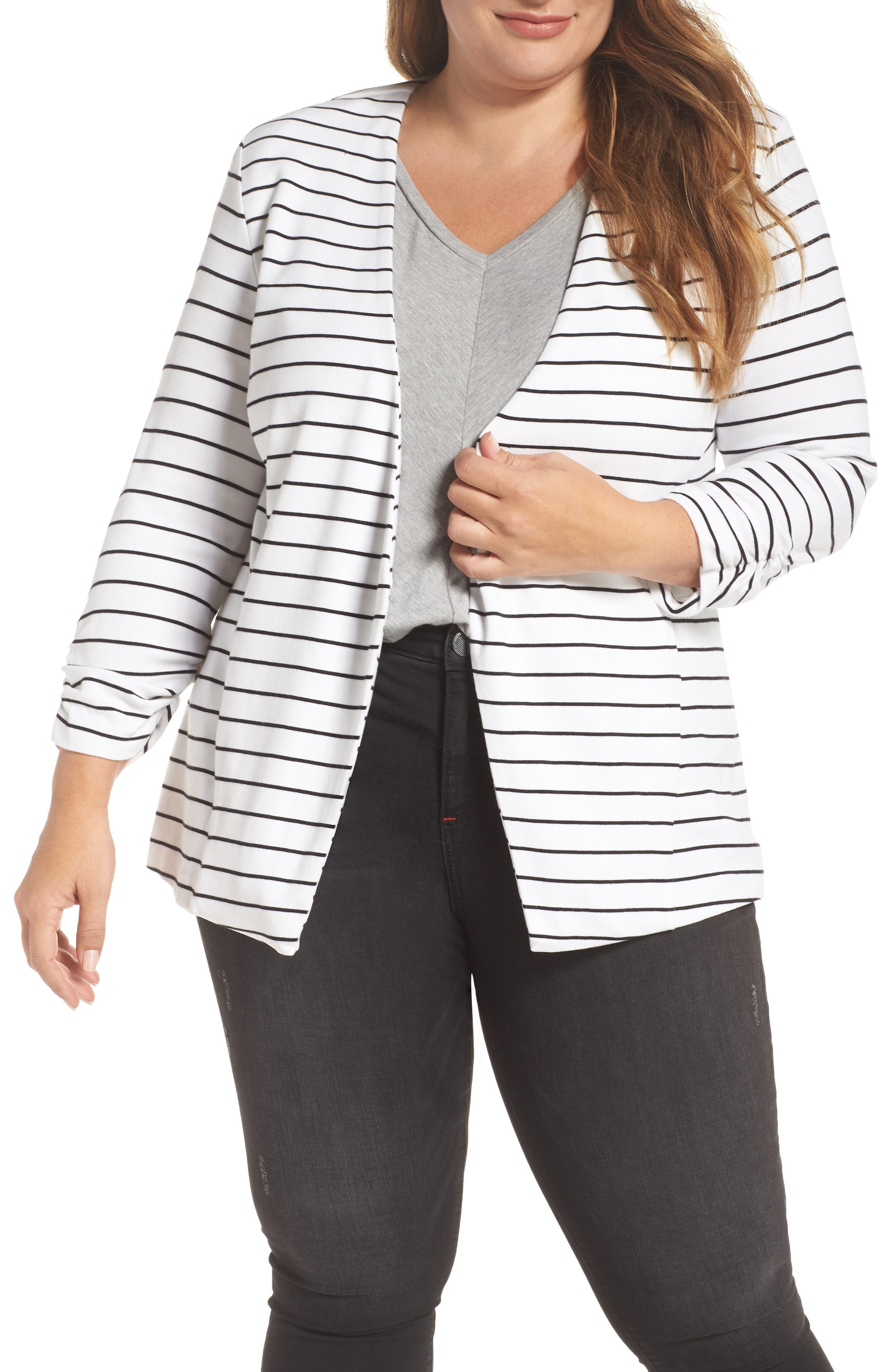 Tart 'olga' Knit Jacket In Open Stripe