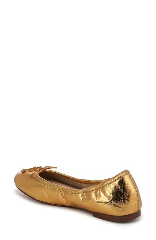 Shop Sam Edelman Felicia Ballet Flat In Medallion Gold