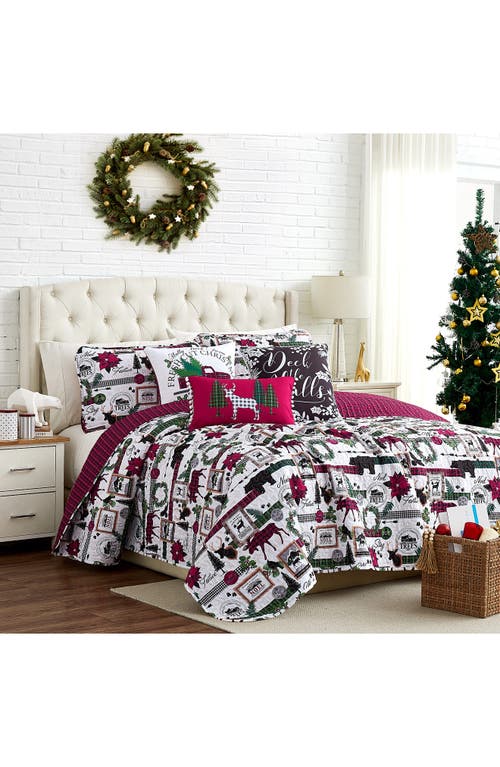 Southshore Fine Linens Merry Town Christmas Oversized Holiday Quilt Set In Merry Town Christmas