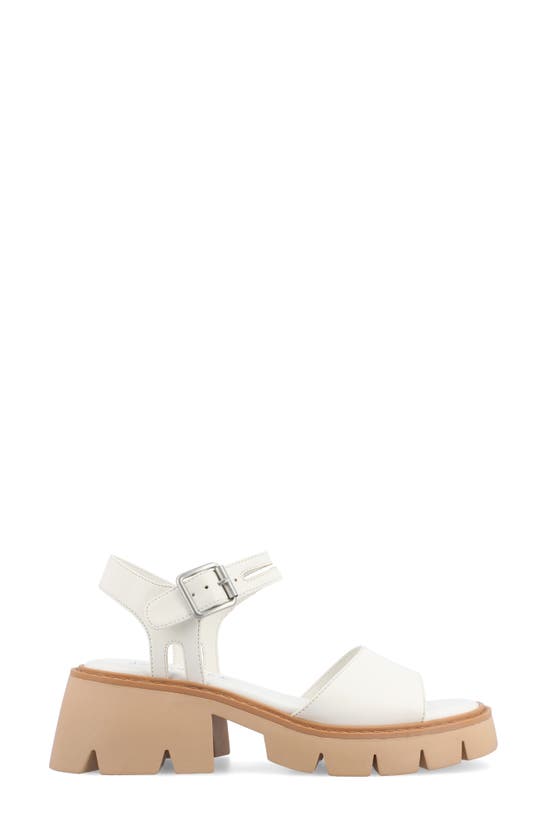 Shop Journee Collection Lug Platform Sandal In White