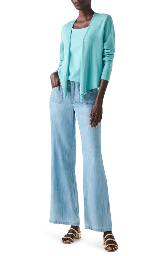 Shop Nic + Zoe Nic+zoe Drapey Wide Leg Jeans In Mid Wash