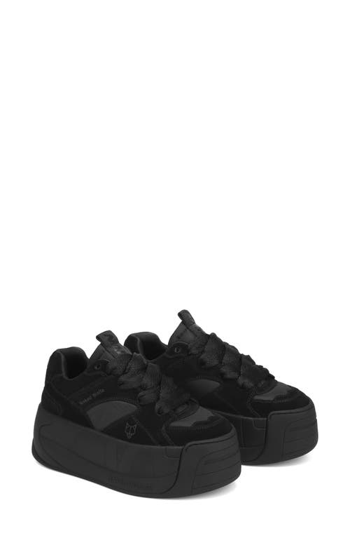 Snatch Platform Sneaker in Black