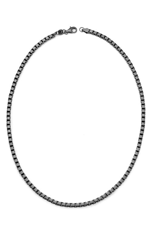 Crislu Men's Box Chain Necklace in Black Rhodium at Nordstrom