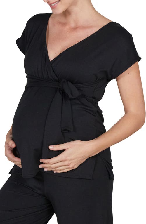 Origin Maternity/Nursing Pajama Top in Black