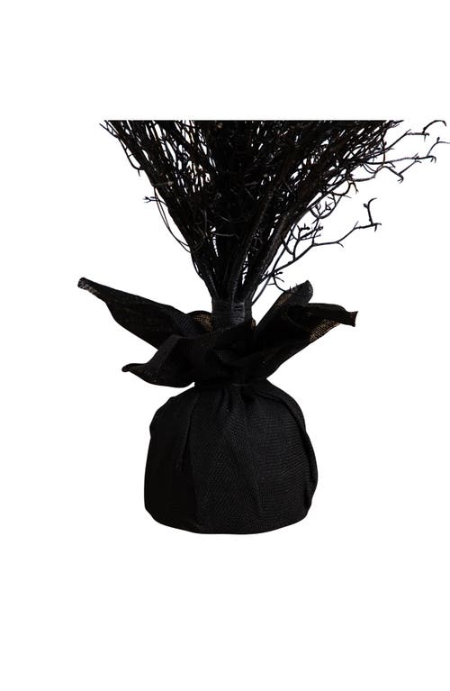 Nearly Natural 5ft. Pre-lit Halloween Black Twig Artificial Fall In Black