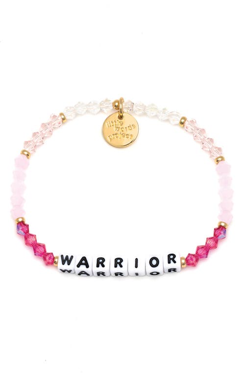 Warrior Beaded Stretch Bracelet in Pink