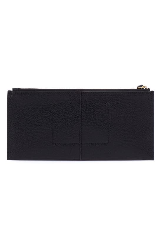 Shop Hobo Large Vida Leather Wristlet In Black  Biscuit