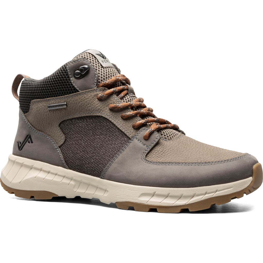 Forsake Wild Sky Waterproof Mid Hiking Sneaker In Dark Gray/gold