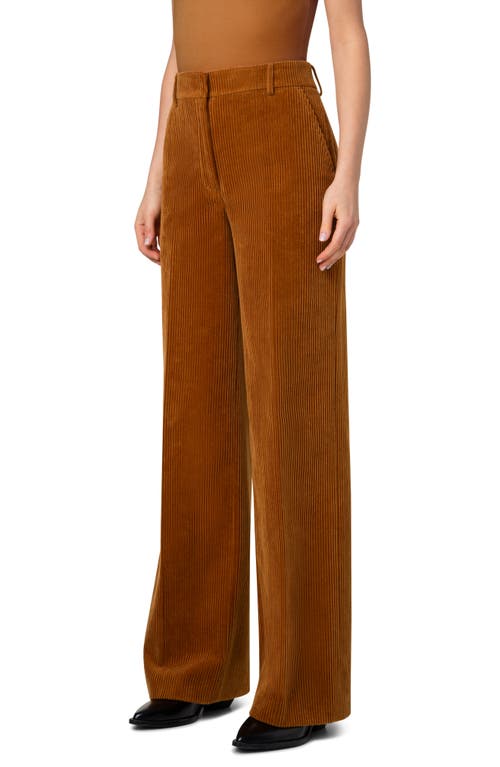 Akris Punto Chiaro Corduroy Straight Leg Pants In Cognac