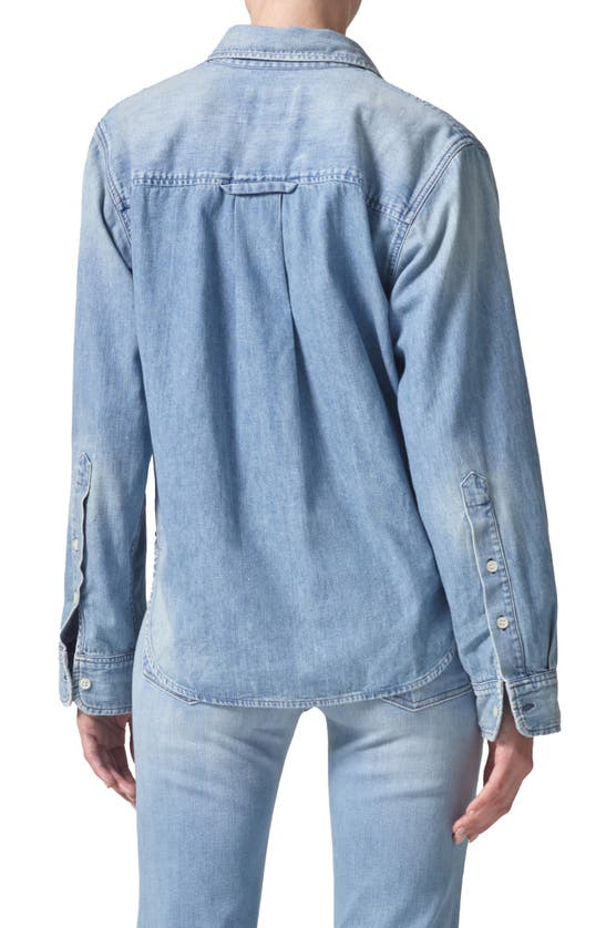 Shop Citizens Of Humanity Baby Shay Denim Shirt In Curran