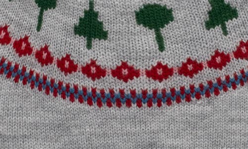 The Sunday Collective Kids' Recess Fair Isle Wool Blend Crewneck Sweater In Grey