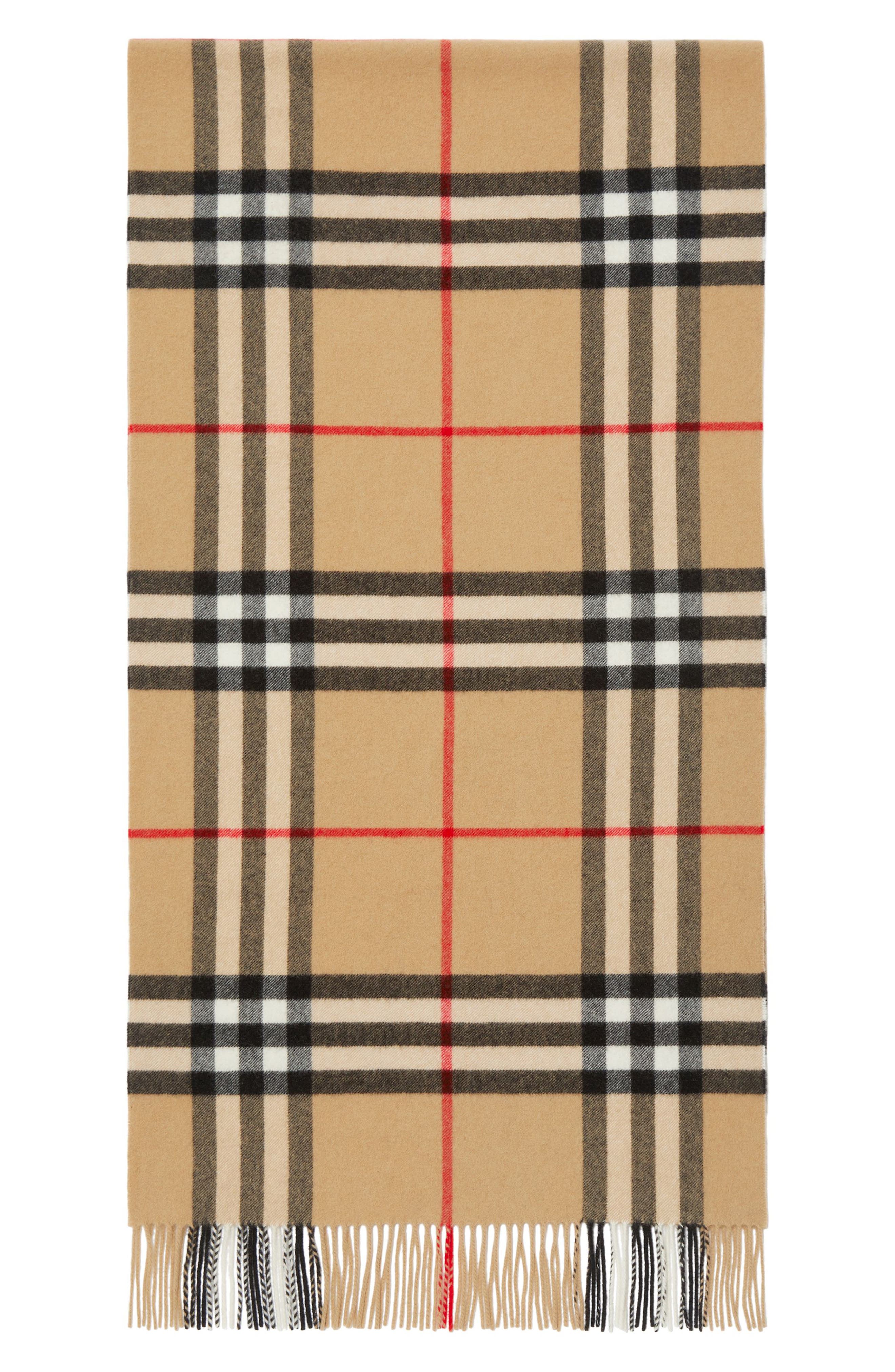 Burberry checked reversible cashmere scarf - Green