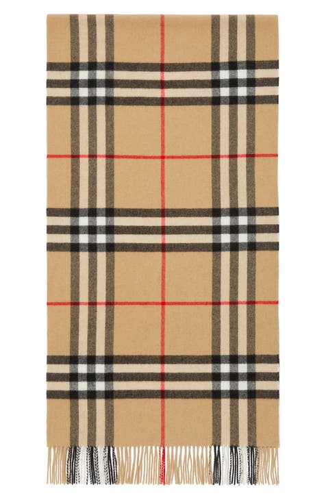 Giant Check Washed Cashmere Scarf