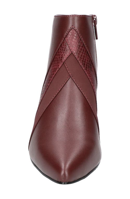 Easy Street Women's Falcon Dress Ankle Boots In Burgundy