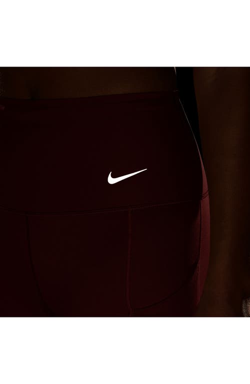 Shop Nike Dri-fit Go High Waist 7/8 Leggings In Canyon Pink/black