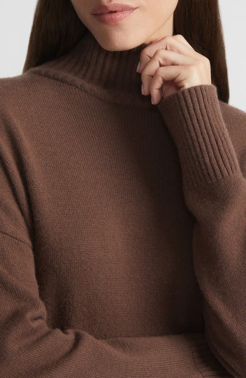 Shop Lafayette 148 New York Mélange Cashmere Sweater In Wood