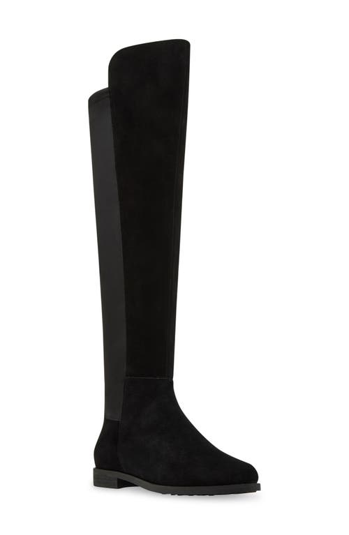 Shop Blondo Layne Waterproof Over The Knee Boot In Zdnu/black Suede/stretch Fabr