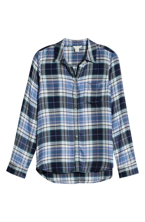 Caslonr Caslon(r) Plaid Flannel Button-up Shirt In Navy Blazer Adley Plaid