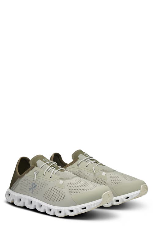 On Cloud 5 Coast Sneaker In Chalk/olive