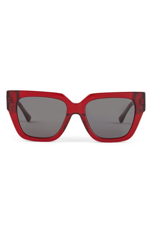 DIFF Remi II 53mm Rectangular Sunglasses in Carmine