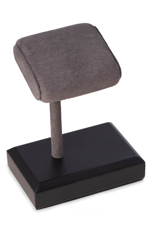 Shop Bey-berk Leather Watch Display Stand In Black