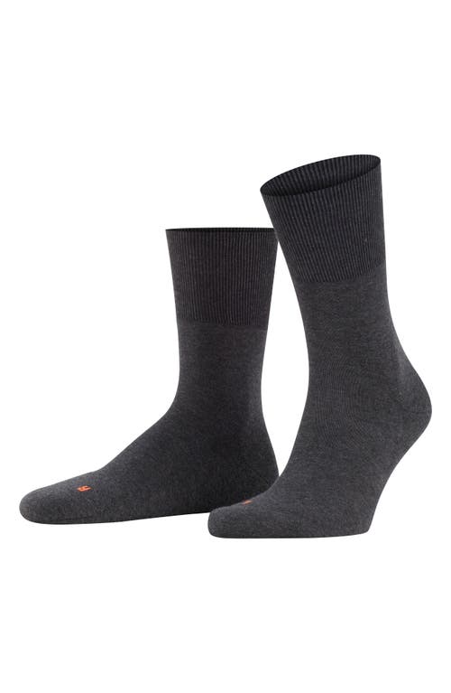 Shop Falke Gender Inclusive Run Crew Socks In Dark Grey