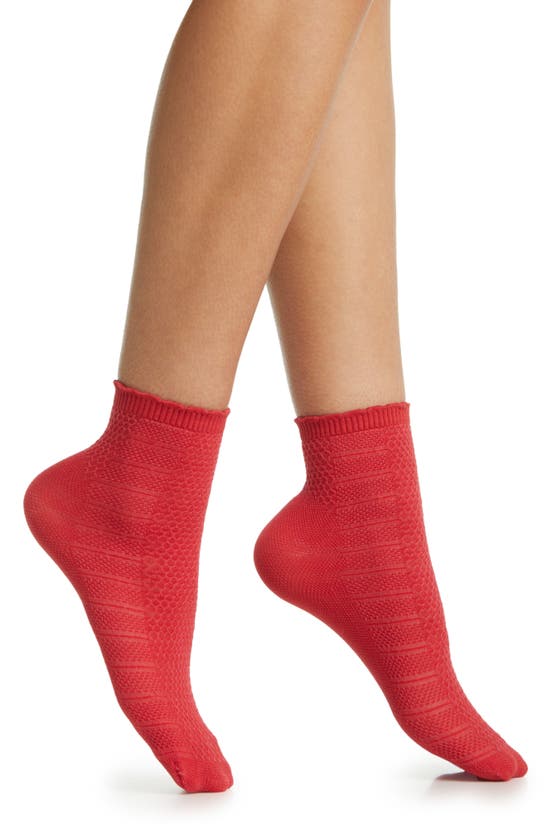 Oroblu Harmonic 2-pack Ankle Socks In Red