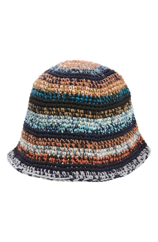 Waste Yarn Project Fanta Ii One Of A Kind Crochet Bucket Hat In Multi