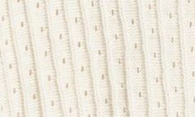 Shop Treasure & Bond Mixed Stitch Short Sleeve Cardigan In Ivory Egret Marl