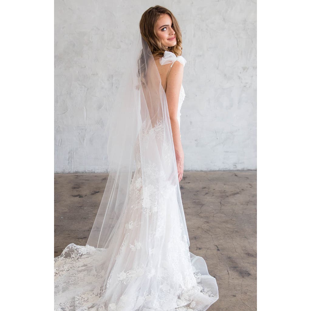 Brides And Hairpins Brides & Hairpins Pacal Double Layer Floor Length Veil In Ivory