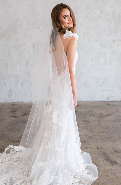 Brides And Hairpins Brides & Hairpins Pacal Double Layer Floor Length Veil In Ivory