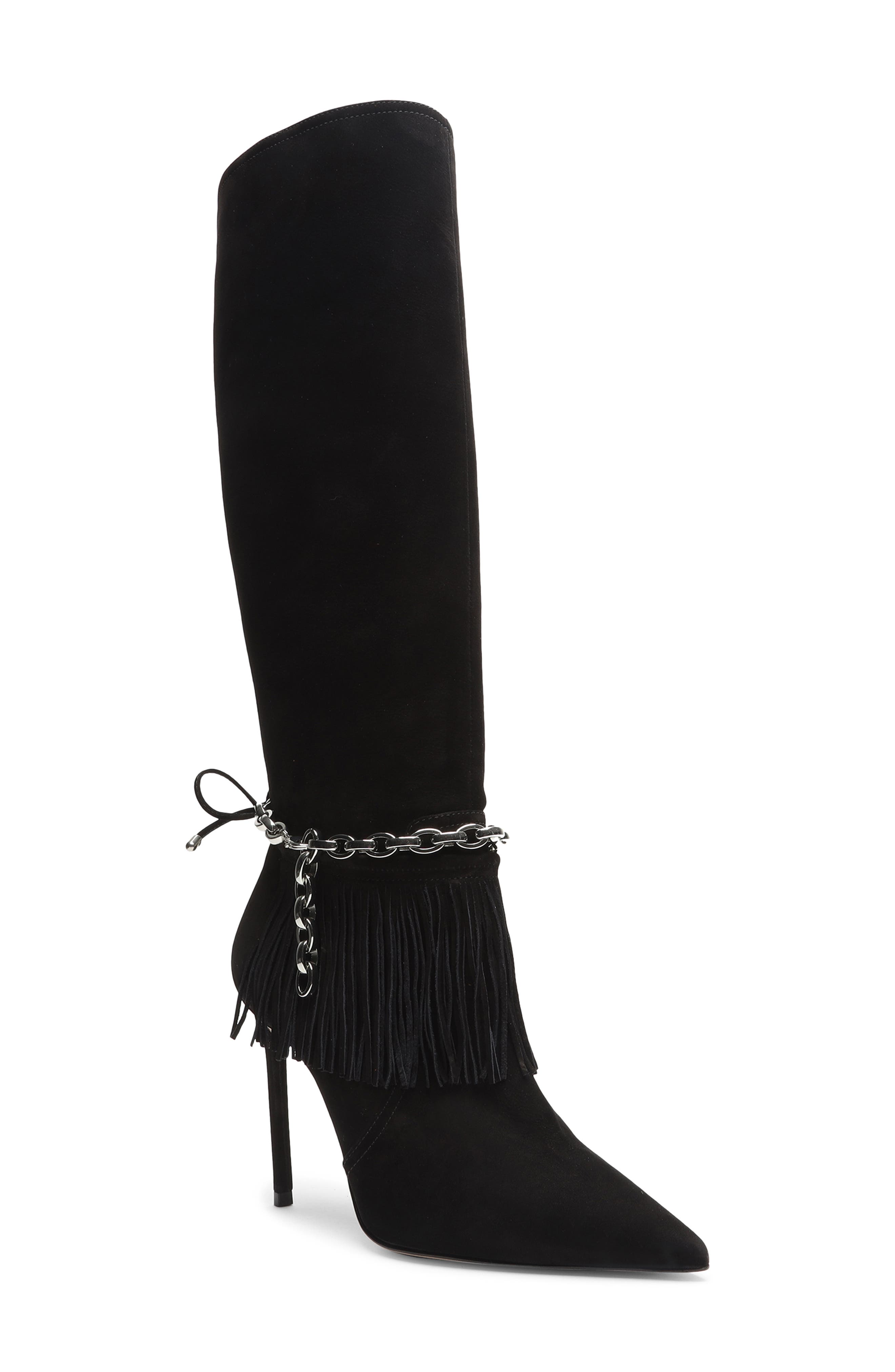 schutz fringe boots