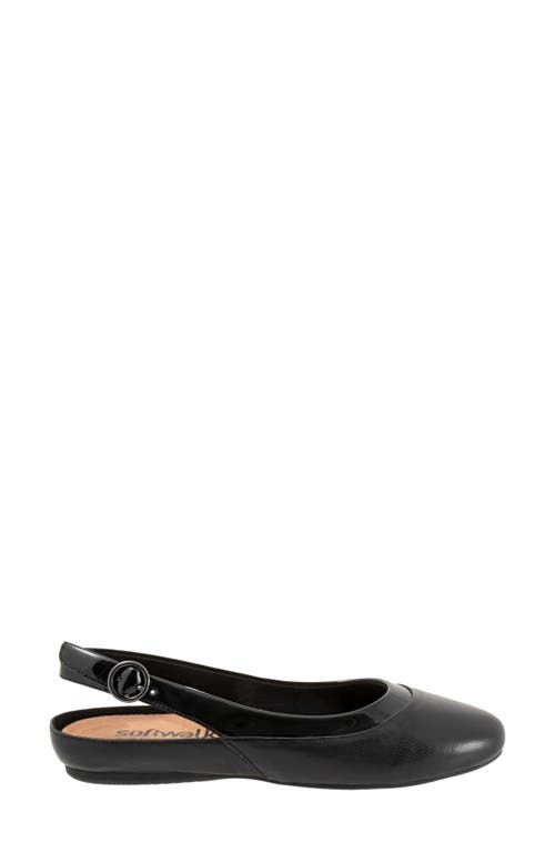 Shop Softwalk ® Sheffield Slingback Flat In Black