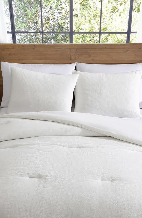 Tahari Rosie Textured 3-piece Comforter Set In Bright White