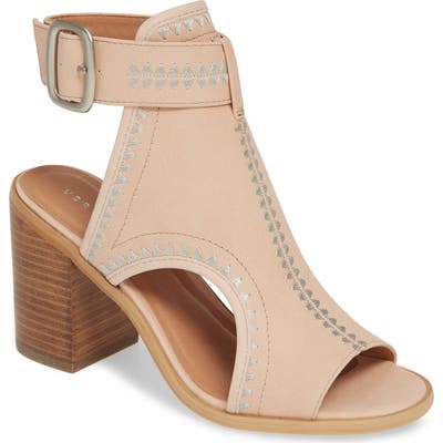 Very Volatile Yankee Embroidered Shield Sandal, Pink
