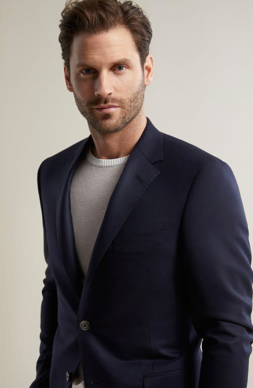 Shop Samuelsohn Navy Wool Blazer