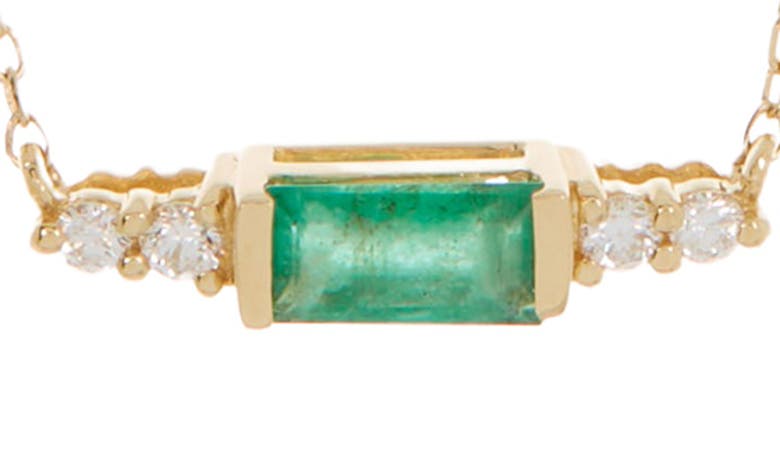Bony Levy El Mar Emerald & Diamond Pendant Necklace In 18k Yellow Gold