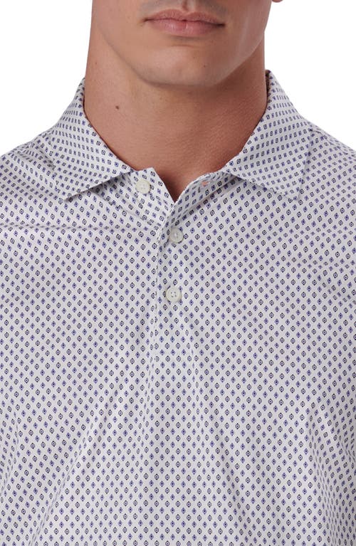 Shop Bugatchi Victor Ooohcotton® Print Polo In Chalk