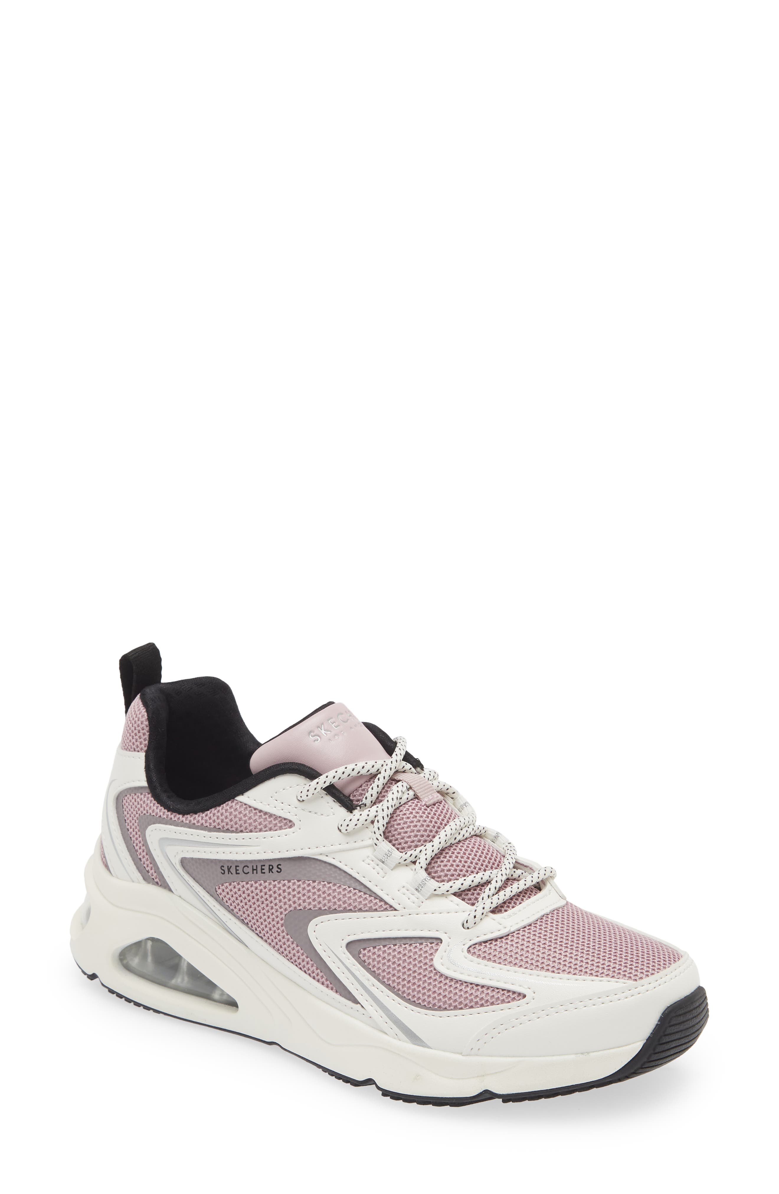 Skechers (wmns)  Tres-air Uno Street Fl-air 'white Lavender' In Purple