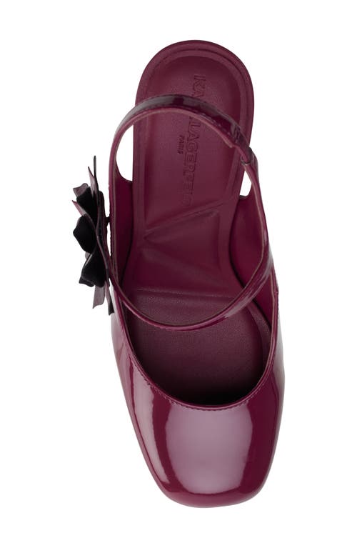 Shop Karl Lagerfeld Pierra Slingback Pump In Red Plum