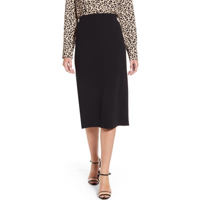 Petite Halogen Knit Pencil Skirt, Black