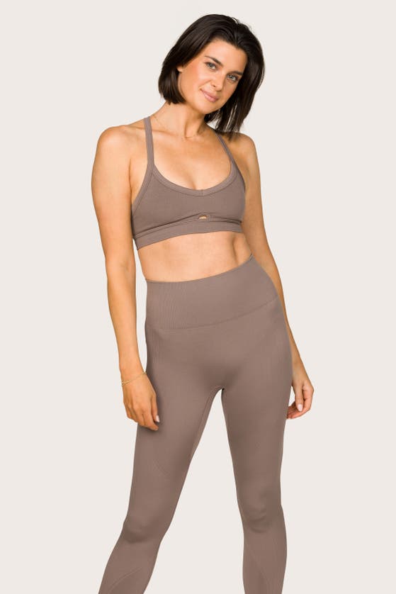 Alala Women's Barre Cami Bra In Mushroom
