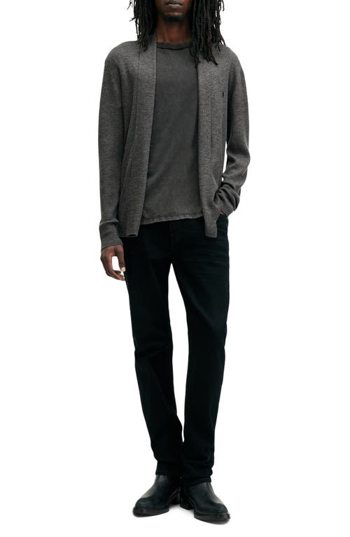 Shop Allsaints Mode Merino Wool Shawl Collar Cardigan In Carter Grey