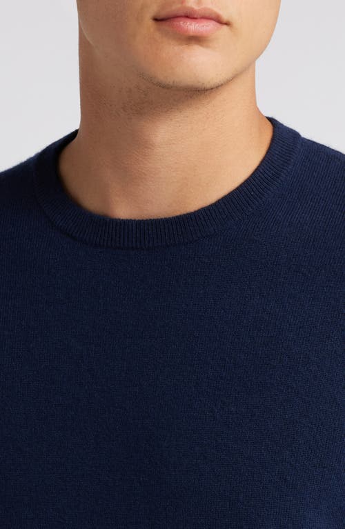 Lorenzo Uomo Merino Wool & Cashmere Crewneck Sweater In Midnight